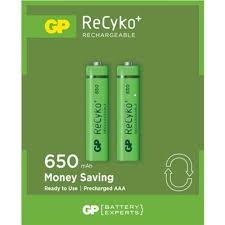 GP RECYKO 650mAh AAA ŞARJLI İNCE PİL 63C092  2Lİ KART (5286)