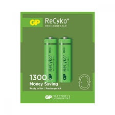 GP RECYKO 1300mAh AA ŞARJLI KALEM PİL 132C133  2Lİ KART (5286)