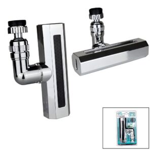 GÜMÜŞ  GENİŞ  360 DERECE DÖNEBİLENOYNAR BAŞLIK - 4 MOD  PERLATÖR ŞELALE MUSLUK UCU (5286)