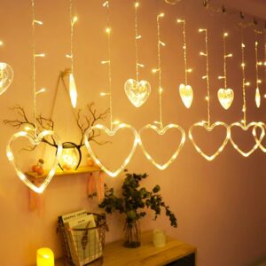 GÜN IŞIĞI - KALPLİ 3MT - FİŞLİ EKLEMELİ - FONKSİYONLU LUX SARKIT PERDE LED - DEKOR LAMBA (5286)