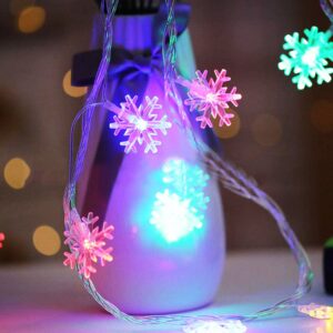 GÜN IŞIĞI - KAR TANESİ 3MT PİLLİ 2 FONKSİYONLU PERİ LED - DEKOR LAMBA (5286)