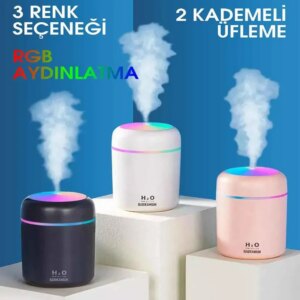 H2O LED Işıklı Mini Oda Hava Nemlendirici (5286)