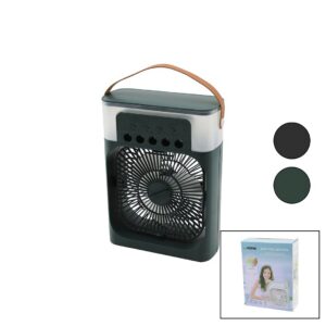 HAVA NEMLENDİRME - FAN - GECE LAMBASI MASA ÜSTÜ ULTRASONİK VANTİLATÖR 360 DERECE USB ŞARJ 3KDM HIZ (5286)