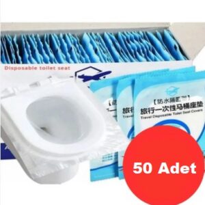 Hijyenik Tek Kullanımlık Klozet Kapağı Poşeti 50 Adet KUTULU (5286)