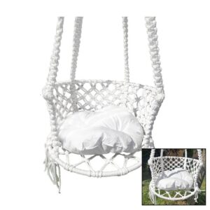 İPEK HAMAK DAVUL SALINCAK MİNDERLİ ÇAP:60CM 150KG.TAŞIMA KAPASİTESİ 1-ASMA HALATI - 1-ÇELİK DUBEL (5286)