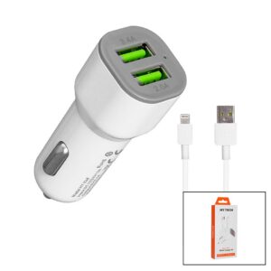 İPHONE - KABLOLU OTO - ARAÇ ÇAKMAKLIK ŞARJ BAŞLIK SET 3.1A - 155W - 1MT KABLO HY-X44 (5286)