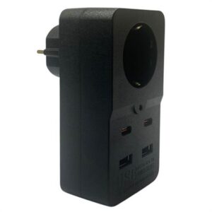 Isıya Dayanıklı Termal Akım Korumalı 1 Priz Girişli 2 USB Girişli 2 TYPE-C Girişli Pirz (5286)