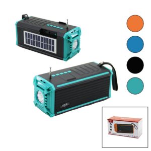 J-İPOK P-520 HASUBA HS-293 FENERLİ SOLAR PANELLİ - USB ŞARJLI BLUETOOTH FM RADYO MP3 USB - TF PLAYER 8W (5286)