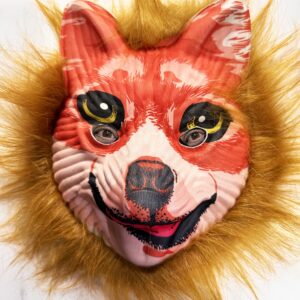 Kahverengi Saçlı Peluş Tilki Maskesi Mega Peluş 24 No (5286)