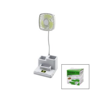 KALEMLİKLİ MASAÜSTÜ VANTİLATÖR USB ŞARJLI FAN:8.9CM- AKROBAT AYAK=23CM+KALEMLİK:36.5CM TELEFONLUK GS-270 (5286)