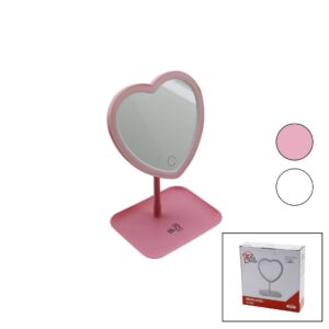 KALPLİ 7 İNÇ LEDLİ - USB ŞARJLI MAKYAJ AYNASI 90 DERECEAYARLI TAKILIKLI AYAK RENKLİ PLS. (5286)