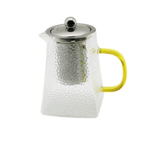 KARE KABARTMALI - BOROSİLİKAT CAM DEMLİK 550ML (5286)