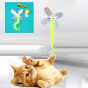 Kelebek Model Elastik Kendinden Yapışkanlı Kedi Oyun Oltası (5286)