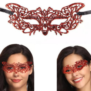 Kırmızı Dantel Masquerade Maskesi 9 No (5286)