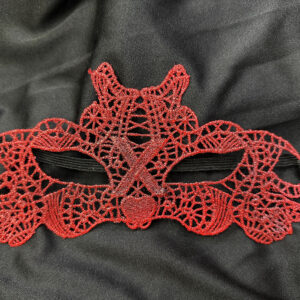 Kırmızı Dantel Masquerade Maskesi Çift Taraflı 10 No (5286)