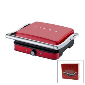 KIRMIZI IZGARA VE TOST MAKİNESİ AYARLANABİLİR ISI 180 DERECE AÇILABİLİR ÜST GÖVDE SSM-2571 (5286)