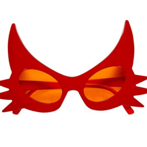 Kırmızı Renk Bıyık Tasarımlı Kedi Gözlüğü 19x11 cm (5286)