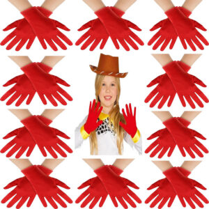 Kırmızı Renk Likralı 23 Nisan 29 Ekim 19 Mayıs Gösteri Bando Eldiveni 10 Çift ( 20 Adet ) (5286)