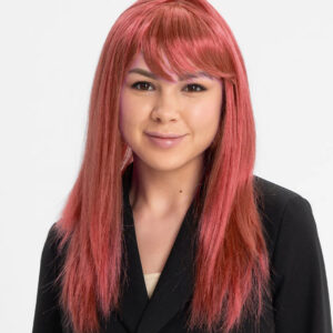 Kızıl Renk Düz Kesim Uzun Parti Peruğu Takma Saç (5286)