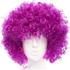 Koyu Mor Renk Violet Afro Bonus Saç Peruk (5286)