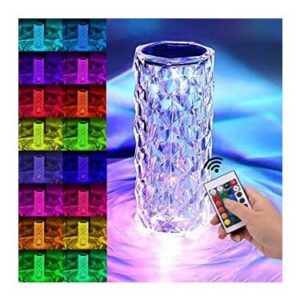 Kristal Elmas Masa Lambası 16 Renk USB Şarjlı Dokunmatik (5286)