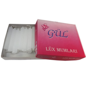 KÜÇÜK BEYAZ MUM 20Lİ KUTU (5286)