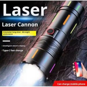 LED El Feneri 2000 Lümen USB Şarj Edilebilir Flash Işığı Yüksek Güçlü El Feneri Taktiksel Uzun Menzil El Lambası XA-B707 (5286)