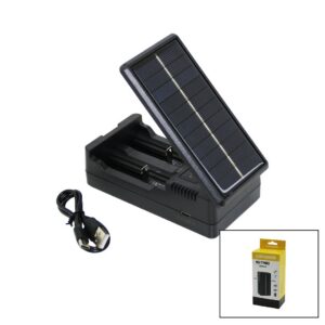 LI-ION CHARGER MS-TYN82  SOLAR - GÜNEŞ ENERJİLİ   2Lİ   PİL ŞARJ  ALETİ  1200mA (5286)