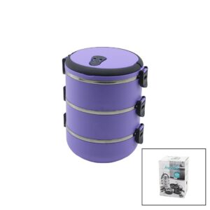 LİLA 3LÜ SEFER TASI SAKLAMA KABI 1.8LT (5286)