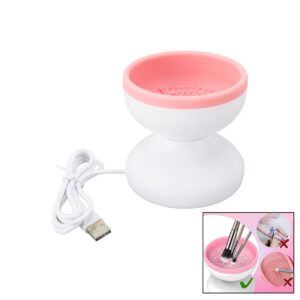 MAKEUP BRUSH CLEANER MAKYAJ FIRÇA TEMİZLEME MAKİNESİ USB ÇALIŞMA - SİLİKON TIRTIKLI HAZNE (5286)