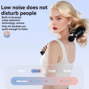 Masaj Çekici, 9 Hızlı Derin Doku Perküsyonu, 4 Başlıklı Uzun Saplı Boyun ve Sırt Masaj Aleti (5286)