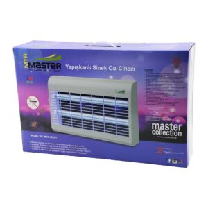 MASTER MTR-2X15Y  YAPIŞKANLI  SİNEK ÖLDÜRÜCÜ CIZ CİHAZI MAKİNE 30W 2PCS LED FLORESAN 100M2 ETKİLİ 47.5X9.5X29CM (5286)