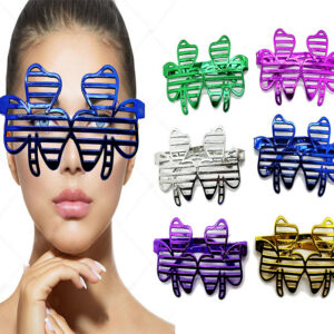 Metalize Ekstra Parlak Yaprak Panjur Parti Gözlüğü 6 Renk 6 Adet (5286)