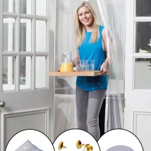 Mıknatıslı Kapı Sinekliği Tül Perde 105 x 210 cm (5286)