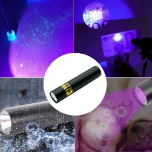 Mini Cep Boy USB İle Şarj Olan Oje Kurutucu Sahte Para Kontol LED UV Mor Işık El Feneri (5286)