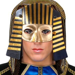 Mısırlı Maskesi Lastik Aparatlı Firavun Maskesi 21x23 cm (5286)