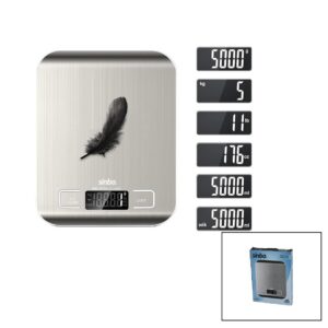 MUTFAK TARTISI TERAZİ İNOX LCD EKRAN 5KG/1GR PİLLİ=2X AAA PİL GR/OZ/ML/IB ÖLÇÜM SKS-4527 (5286)