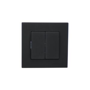 MUTLUSAN RİTA-2220 402 0284 POŞETLİ SİYAH - KOMÜTATÖR - 2Lİ ANAHTAR PRİZ VİDALI - ÇERÇEVELİ (5286)