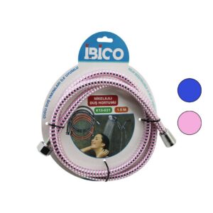 NİKELAJLI RENKLİ PLASTİK DUŞ HORTUMU ANTİ TWİST=DOLANMAZ-KIVRILMAZ-KOPMAZ 1.5MTKARTELALI (5286)