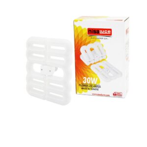 NİSALUCE EAMP-096/B 30W - E27FLOWER KATLANIR- 4B ŞEKİL16X21CMBEYAZ LED LAMBA AMPUL 2700LÜMEN- 6500K (5286)