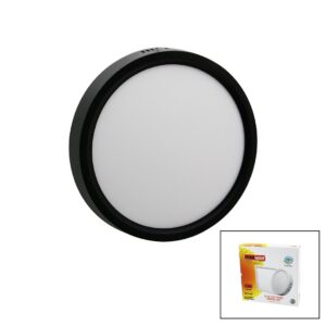 NİSALUCE EPL-18SÜ 18W SİYAH METAL KASA SIVA ÜSTÜ YUVARLAK LED SLİM PANEL 1260LM BEYAZ=6500K 30.000 SAAT ÖMÜR (5286)