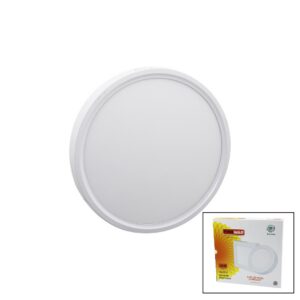 NİSALUCE EPL-24SÜ 24W BEYAZ METAL KASA SIVA ÜSTÜ YUVARLAK LED SLİM PANEL 1680LM BEYAZ=6500K 30.000 SAAT ÖMÜR (5286)