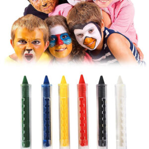 Palyaço Yüz Boyama Seti Kalemli Makyaj Boyama Seti 6 Renk (5286)