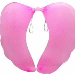 Pembe Renk Ortası Pembe Tüylü Tül Peri Kanadı 40x50 cm (5286)