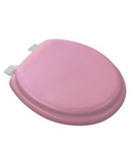 PEMBE YUMUŞAK KLOZET KAPAK BÜYÜK PUF 42x41 cm (5286)