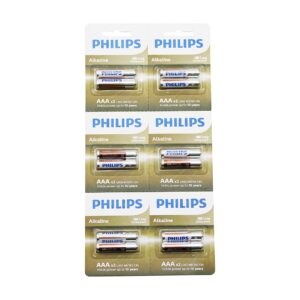PHILIPS  ALKALİNE İNCE - AAA - 1.5V  PİL  12PCS= 2Lİ X 6 (5286)