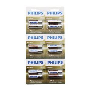 PHILIPS  ALKALİNE KALEM - AA - 1.5V  PİL  12PCS= 2Lİ X 6 (5286)