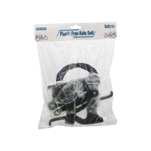 PLASTİK BİSİKLET FREN TAKIMI SET 2PCS FREN KOLU - 1PCS FREN TELİ - 4PCS FREN MEKANİZMA - PABUÇ (5286)
