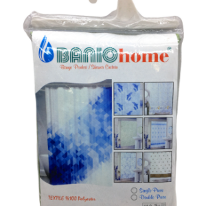 POLYESTER ÇİFT KANAT SU İTİCİ BANYO PERDESİ 90X200CM (5286)
