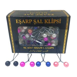 RENKLİ 100 PARÇA EŞARP BAŞÖRTÜ - ŞAL KLİPSİ (5286)
